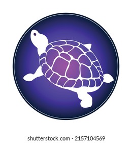 logotipo de tortuga abstracta aislado en fondo blanco	