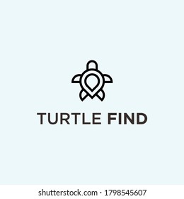 abstract turtle logo. location icon