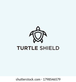 abstract turtle logo. shield icon