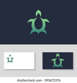 Abstract Turtle logo template. Turtle icon