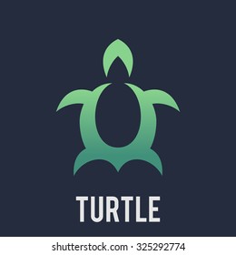 Abstract Turtle logo template. Letter U logo template