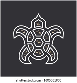abstract turtle logo vector, template