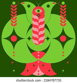 abstract turtle snake vector green 