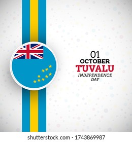 Abstract Tuvalu independence day illustration with unique Tuvalu flag vector background