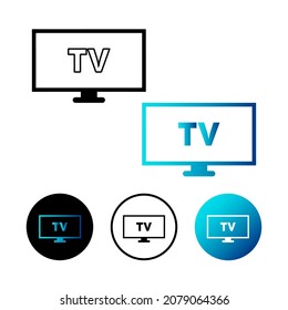 Resumen Icono de TV Ilustración Diseño plano