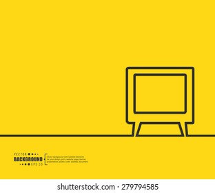 Abstract TV vector background. For web and mobile applications, illustration template design, creative business info graphic, brochure, banner, presentation, concept poster, cover, booklet, document.