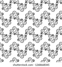 Abstract twig seamless pattern. Fashion graphic background design. Modern stylish abstract texture. Design monochrome template for prints, textile, wrapping, wallpaper, website. Vector illustration.