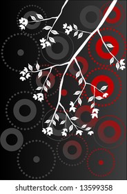 abstract twigs, meadow, garden