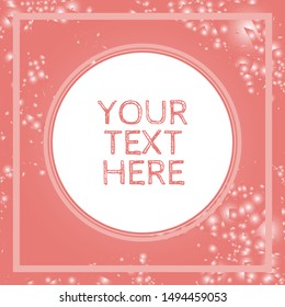 Abstract Twinkling invitation template in pink