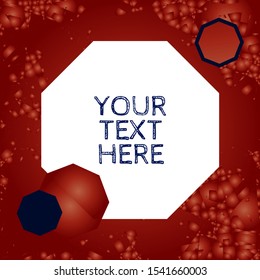 Abstract Twinkling star Geometric Framed Copy Space Invite Template 