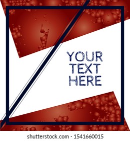 Abstract Twinkling star Geometric Framed Copy Space Invite Template 