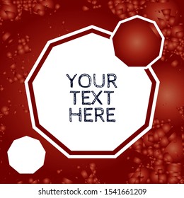 Abstract Twinkling star Geometric Framed Copy Space Invite Template 