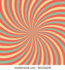 Abstract twirl background retro style