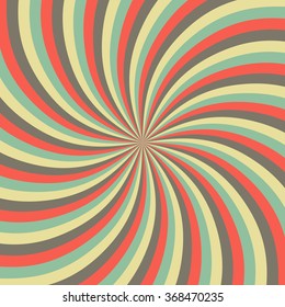 Abstract twirl background retro style