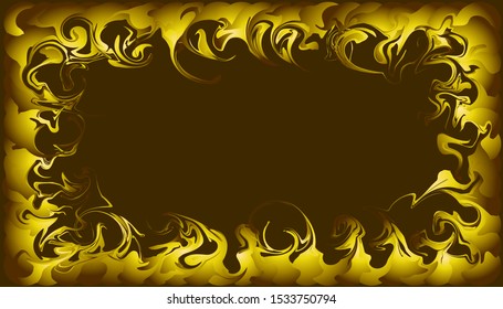 abstract twirl blend gold frame border. colorful beautiful background design. vector illustration eps10