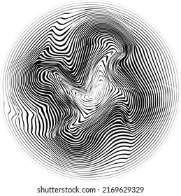 Resumen de líneas torrenciales. Forma ondulada fluida .Patrón lineal rayado . Ola de sonido musical. Ilustración del vector