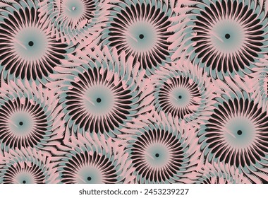 Abstract twirled floral motifs for textiles or fabrics. Tropical flowers for fashion trends, business concepts, covers, scrapbooking, interior solutions, tiles, posters, prints, invitation cards, etc.