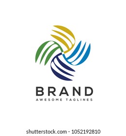 abstract twist color logo