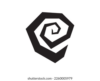 abstraktes Twist-Symbol. einzigartiges Spirituosenkonzept-Symbol im Kubismus
