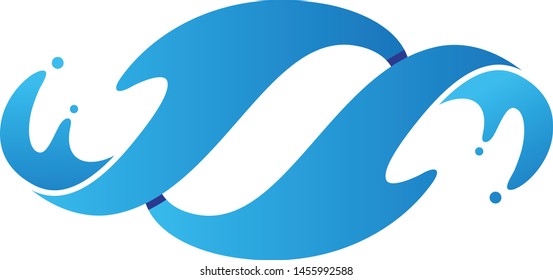 Abstract twist water splash on the white background. Water splash for element design. Vector illustration EPS.8 EPS.10