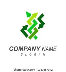 abstract twisted arrow logo 