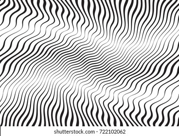 Abstract twisted background. Lines of variable thickness. Halftone effect line pattern.  Grunge modern pop art texture for poster, banner, business cards, cover, postcard, design, labels, stickers