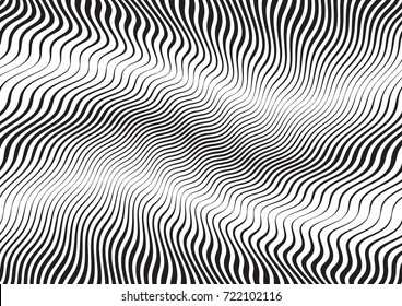 Abstract twisted background. Lines of variable thickness. Halftone effect line pattern.  Grunge modern pop art texture for poster, banner, business cards, cover, postcard, design, labels, stickers