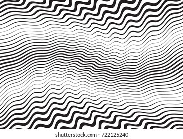 Abstract twisted background. Lines of variable thickness. Halftone effect line pattern.  Grunge modern pop art texture for poster, banner, business cards, cover, postcard, design, labels, stickers