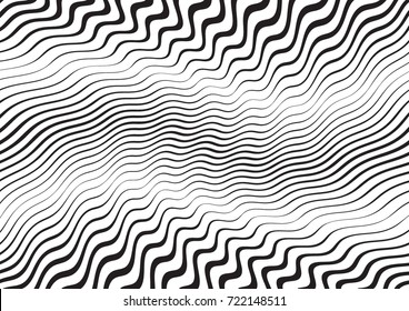Abstract twisted background. Lines of variable thickness. Halftone effect line pattern.  Grunge modern pop art texture for poster, banner, business cards, cover, postcard, design, labels, stickers