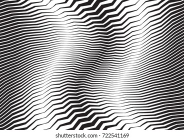Abstract twisted background. Lines of variable thickness. Halftone effect line pattern.  Grunge modern pop art texture for poster, banner, business cards, cover, postcard, design, labels, stickers