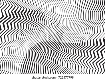 Abstract twisted background. Lines of variable thickness. Halftone effect line pattern.  Grunge modern pop art texture for poster, banner, business cards, cover, postcard, design, labels, stickers