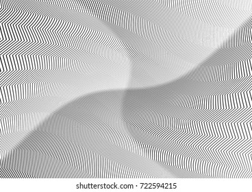 Abstract twisted background. Lines of variable thickness. Halftone effect line pattern.  Grunge modern pop art texture for poster, banner, business cards, cover, postcard, design, labels, stickers