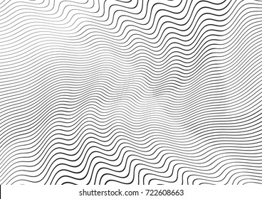 Abstract twisted background. Lines of variable thickness. Halftone effect line pattern.  Grunge modern pop art texture for poster, banner, business cards, cover, postcard, design, labels, stickers