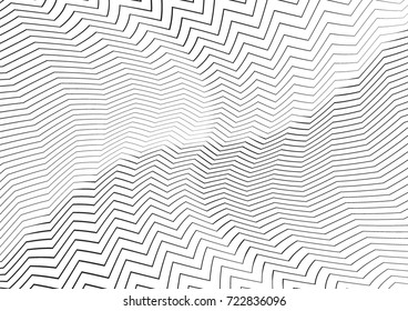 Abstract twisted background. Lines of variable thickness. Halftone effect line pattern.  Grunge modern pop art texture for poster, banner, business cards, cover, postcard, design, labels, stickers