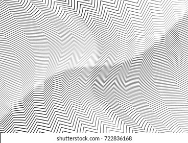 Abstract twisted background. Lines of variable thickness. Halftone effect line pattern.  Grunge modern pop art texture for poster, banner, business cards, cover, postcard, design, labels, stickers
