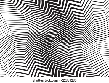 Abstract twisted background. Lines of variable thickness. Halftone effect line pattern.  Grunge modern pop art texture for poster, banner, business cards, cover, postcard, design, labels, stickers