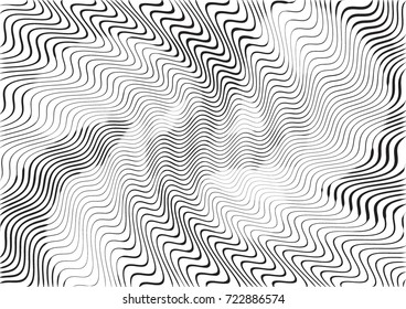 Abstract twisted background. Lines of variable thickness. Halftone effect line pattern.  Grunge modern pop art texture for poster, banner, business cards, cover, postcard, design, labels, stickers