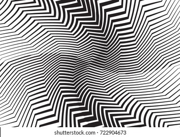 Abstract twisted background. Lines of variable thickness. Halftone effect line pattern.  Grunge modern pop art texture for poster, banner, business cards, cover, postcard, design, labels, stickers