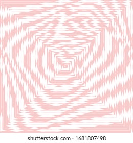 Abstract twisted background. Optical illusion of distorted surface. Twisted stripes. Stylized 3d texture. Vector illustration. Great for wall art, poster, banner, web