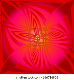 Abstract twisted background. Optical illusion of distorted surface. Twisted stripes. Stylized colorful overlay pattern. Vector illustration.