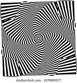 Abstract Twisted Black White Background Optical Stock Vector (royalty 