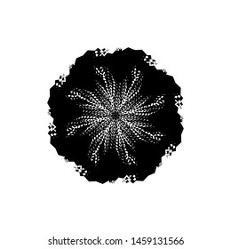 Abstract twisted black and white background. Optical illusion of distorted surface. Twisted stripes. Vector illustration. Great for wall art, poster, banner, web.