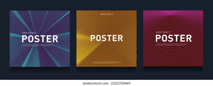 Abstract Twisted Colored Swirl of Blue, Orange, Pink Colors. Abstract Design Geometric Sound Wave. Background Wavy Line for Banner, Poster, Cover. Vector Illustration.