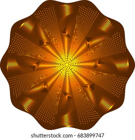Abstract twisted colorful shape. Element for design. Vector illustration.