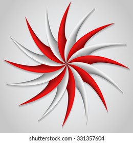 Abstract twisted flower