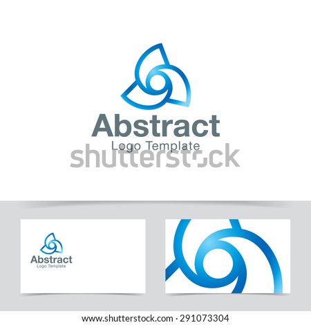 Abstract twisted logo template. Corporate branding identity
