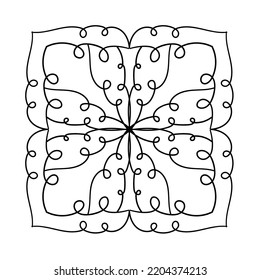 Abstract twisted ornamental design element. Vector illustration. 