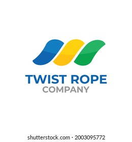 Abstract Twisted Rope Logo Design Template. Suitable for General Solution Real Estate Company Business Brand Corporate in Modern Flat Style Logo Design.