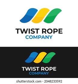 Abstract Twisted Rope Logo Design Template. Suitable for General Solution Real Estate Company Business Brand Corporate in Modern Flat Style Logo Design.