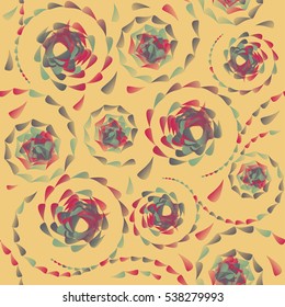 Abstract twisted seamless pattern in soft colors.